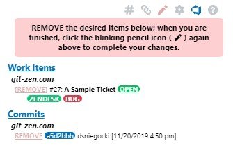 REMOVE next to each list item