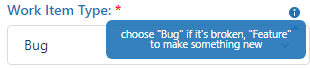A tooltip shown on hover