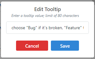 The tooltip editor