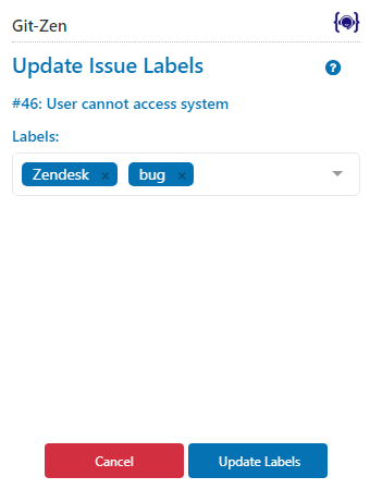 The Edit Labels window
