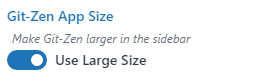 The app size setting