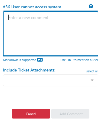 The Add Comment window