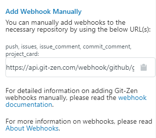 The Manual GitHub Configuration section