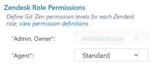 The Zendesk Role Permissions section