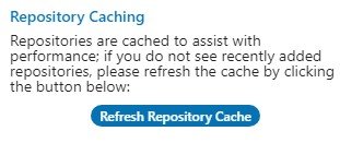 The Repository Caching section
