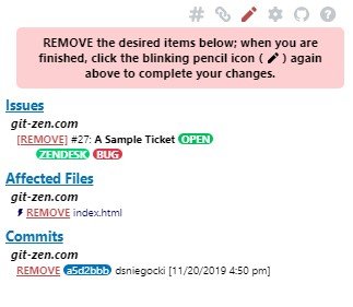 REMOVE next to each list item