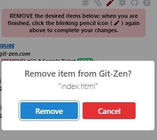 The confirmation prompt