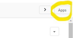 The Apps button in the upper-right corner of a Zendesk ticket