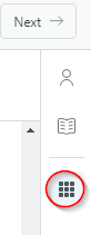 The Apps button in the upper-right corner of a Zendesk ticket