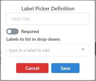 The picker definition window