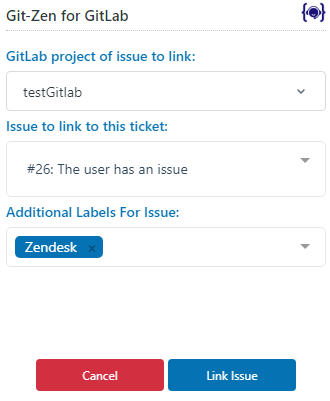 The Link Issue window